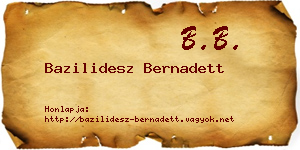 Bazilidesz Bernadett névjegykártya